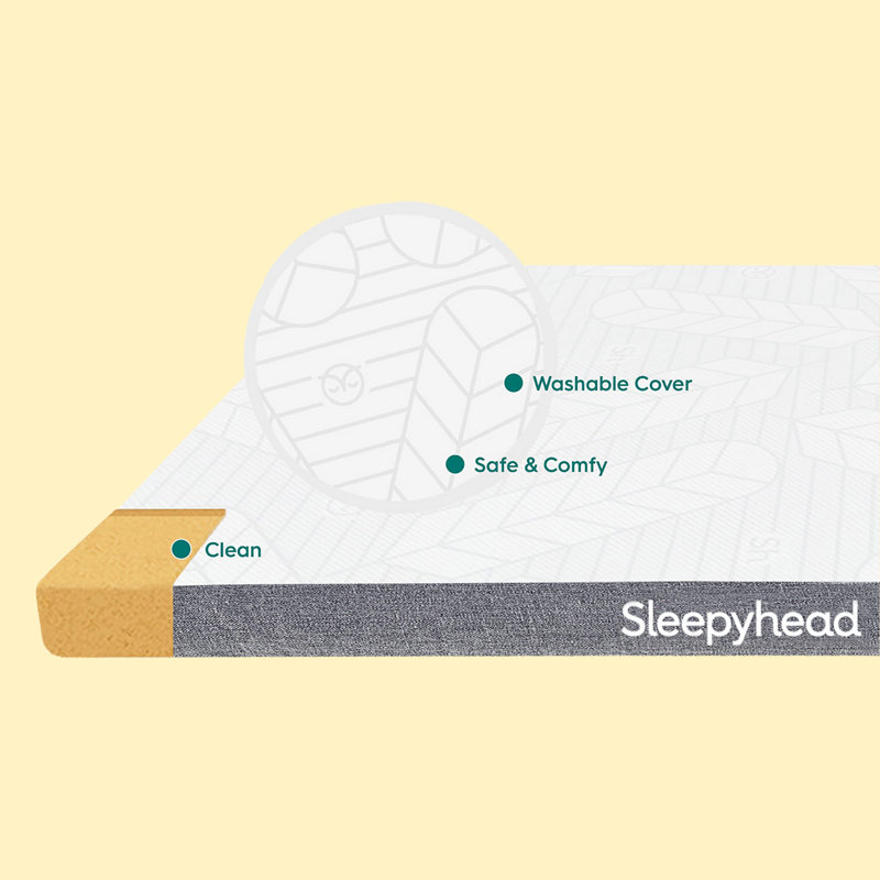 Sleepyhead Memory Foam Topper with Washable Cover College Dorm Room